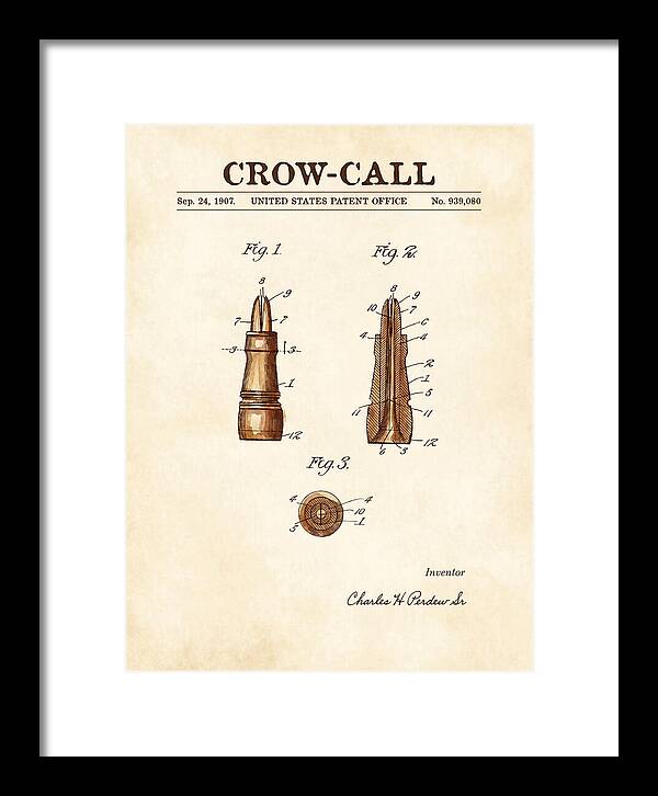 Crow Call Watercolor Patent Us939080a