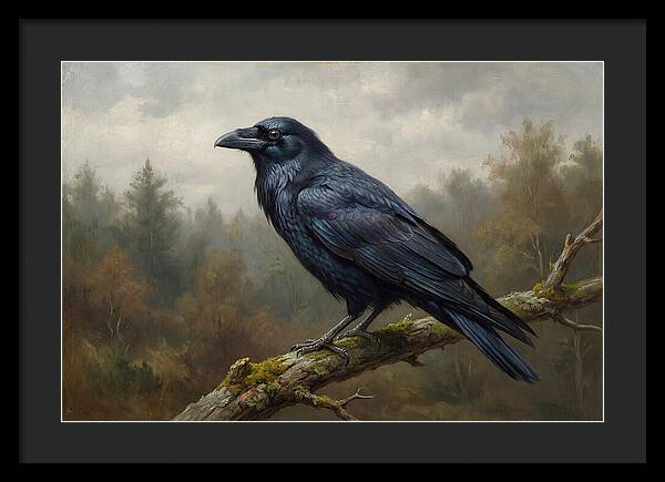 Crow Perched In Natures Embrace