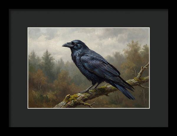 Crow Perched In Natures Embrace