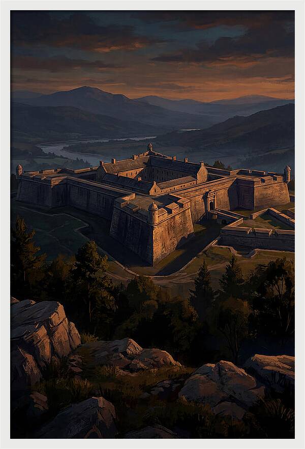 Crowning Fortress At Dusk