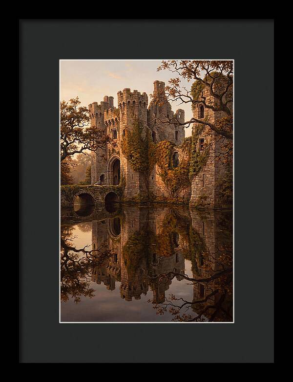 Crumbling Castle Reflected In Moat