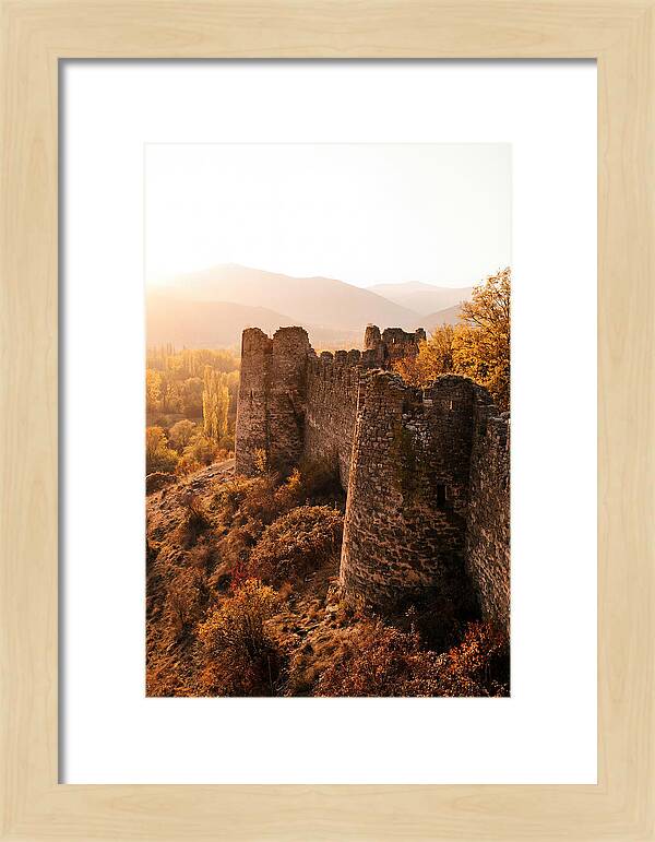 Crumbling Fortress Wall At Sunset