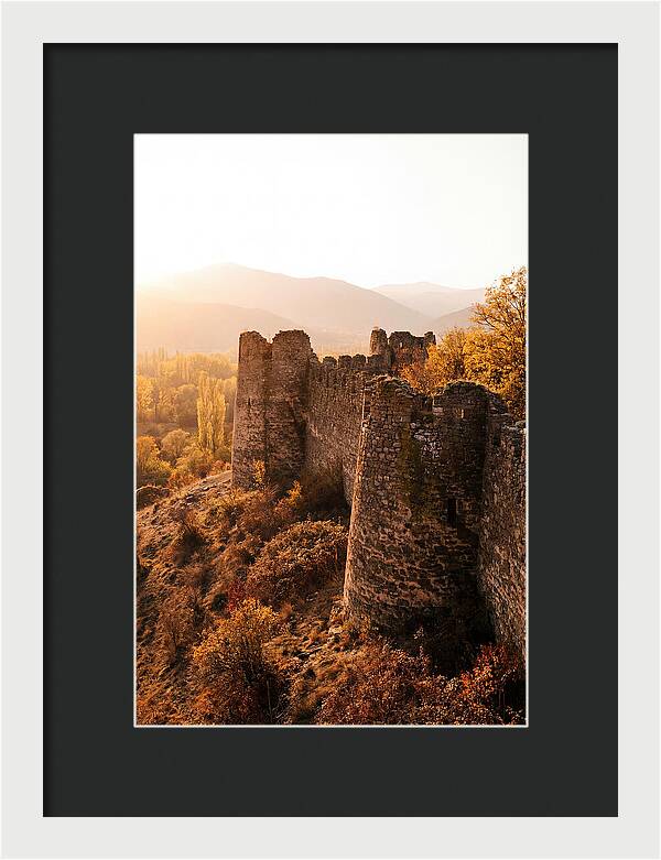Crumbling Fortress Wall At Sunset