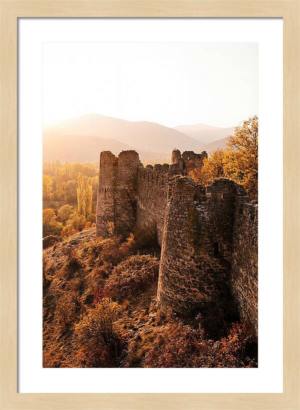 Crumbling Fortress Wall At Sunset