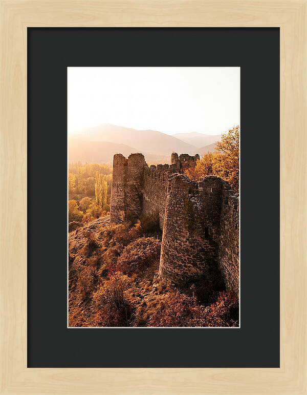 Crumbling Fortress Wall At Sunset