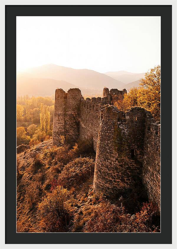Crumbling Fortress Wall At Sunset