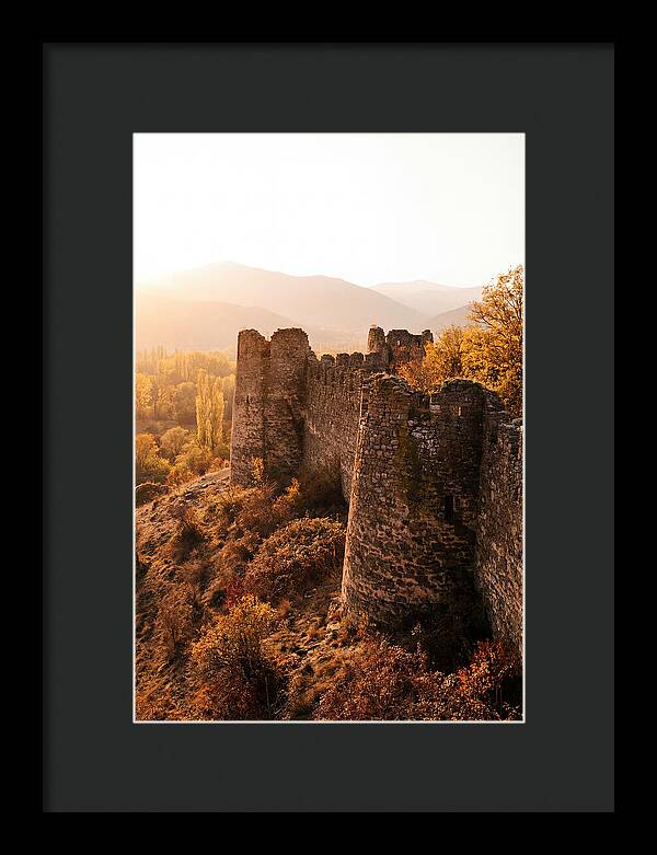Crumbling Fortress Wall At Sunset