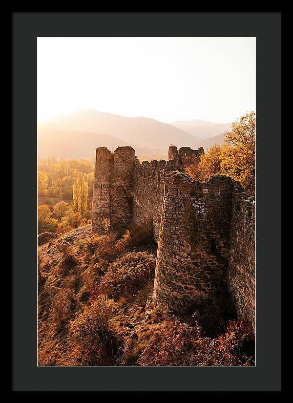 Crumbling Fortress Wall At Sunset