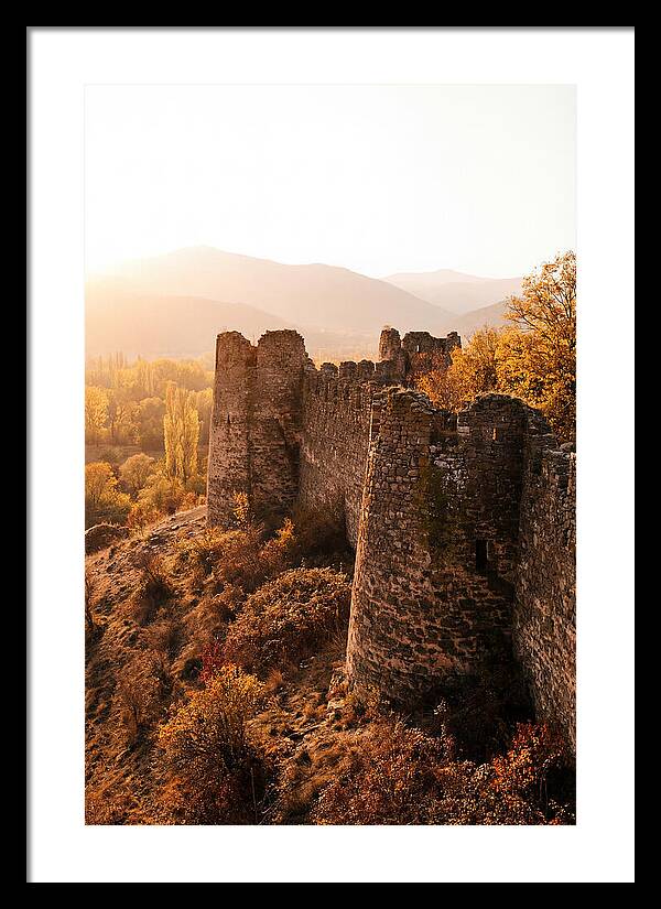 Crumbling Fortress Wall At Sunset