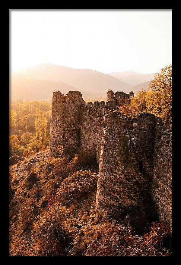 Crumbling Fortress Wall At Sunset