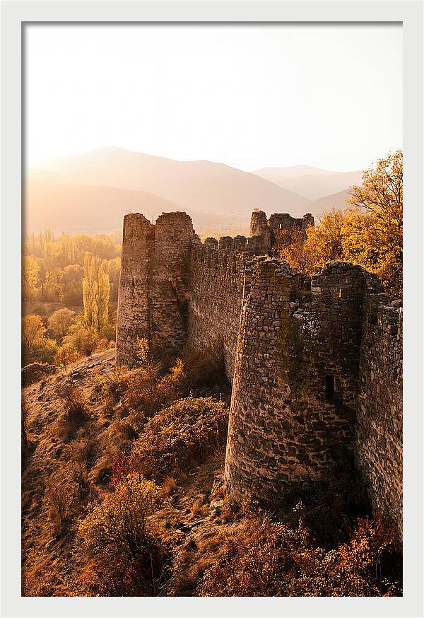 Crumbling Fortress Wall At Sunset