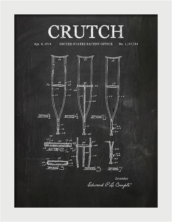 Crutch Chalkboard Patent Us1157314a