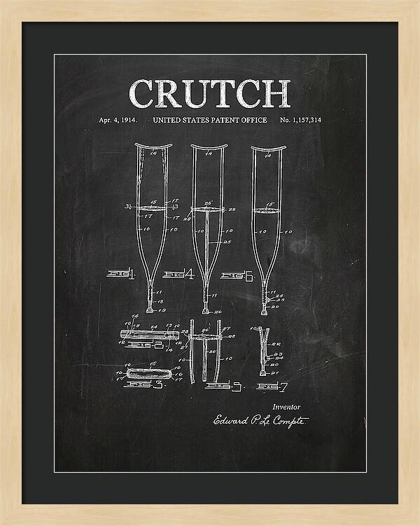 Crutch Chalkboard Patent Us1157314a