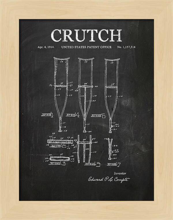 Crutch Chalkboard Patent Us1157314a