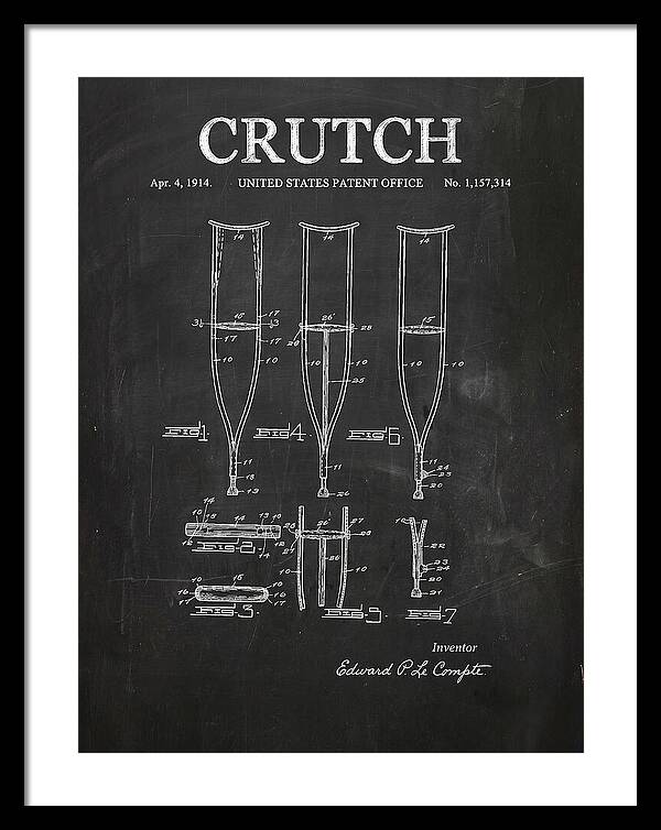 Crutch Chalkboard Patent Us1157314a