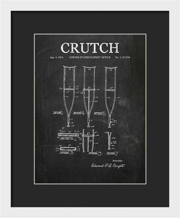 Crutch Chalkboard Patent Us1157314a