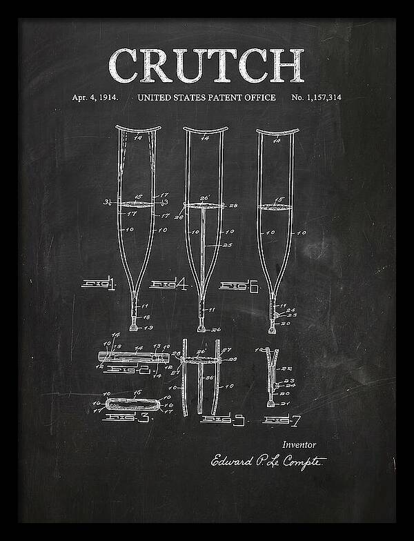Crutch Chalkboard Patent Us1157314a
