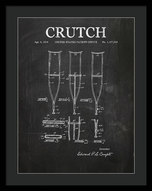 Crutch Chalkboard Patent Us1157314a