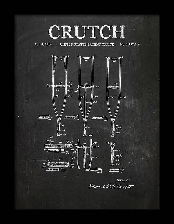 Crutch Chalkboard Patent Us1157314a