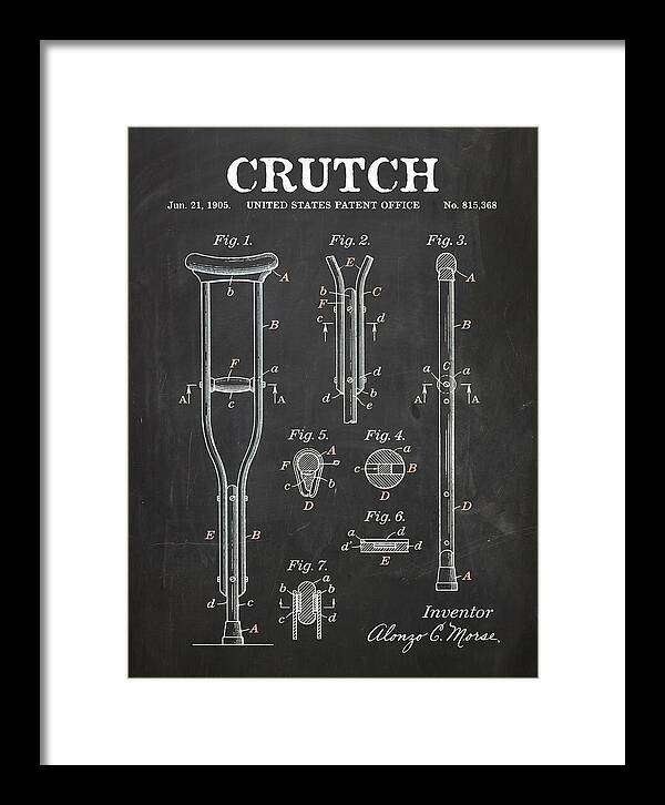 Crutch Chalkboard Patent Us815368a