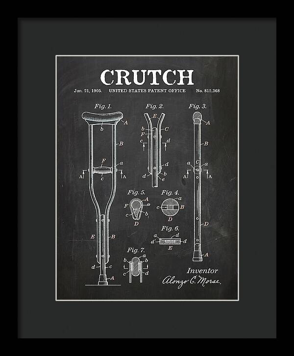 Crutch Chalkboard Patent Us815368a