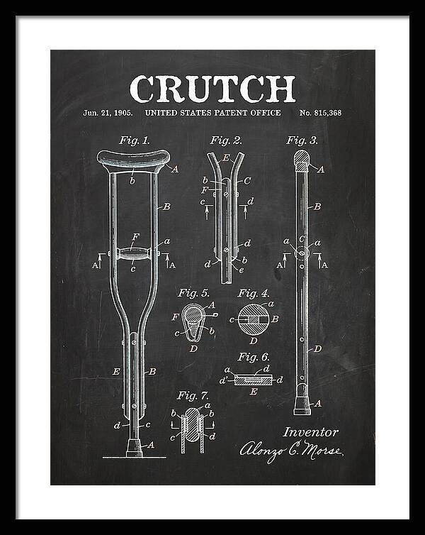 Crutch Chalkboard Patent Us815368a