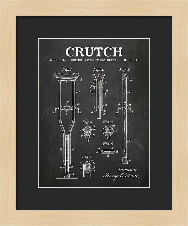 Crutch Chalkboard Patent Us815368a