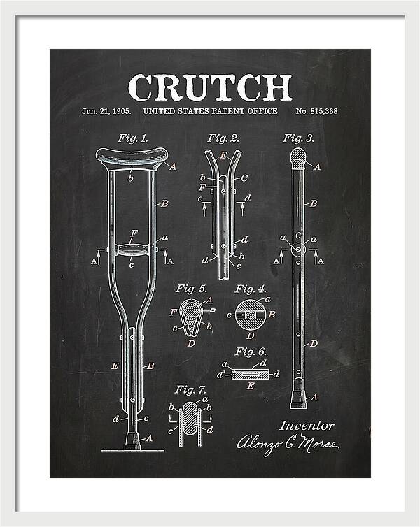 Crutch Chalkboard Patent Us815368a