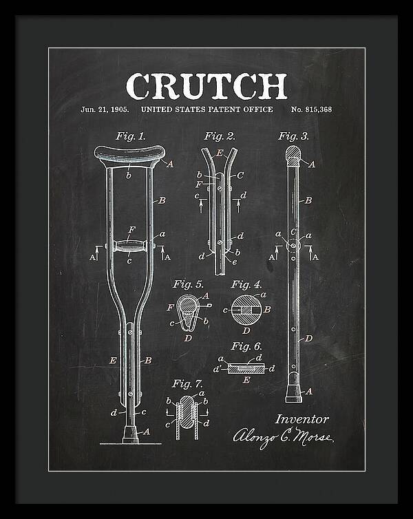 Crutch Chalkboard Patent Us815368a