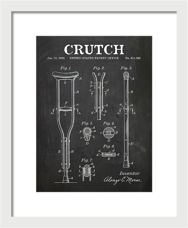 Crutch Chalkboard Patent Us815368a