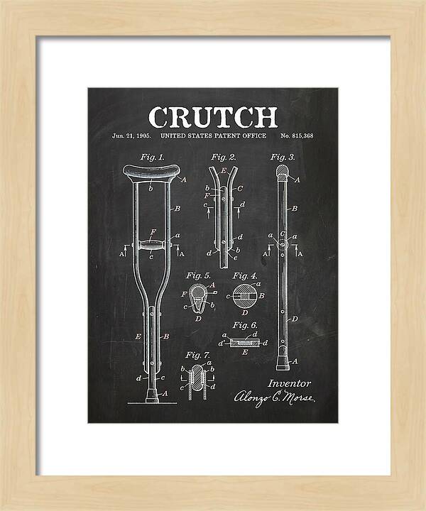 Crutch Chalkboard Patent Us815368a