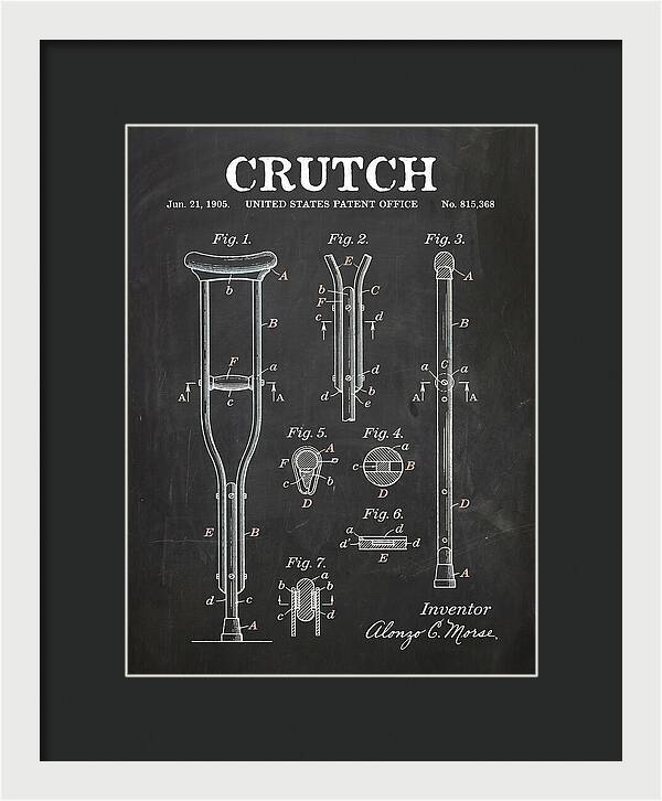 Crutch Chalkboard Patent Us815368a