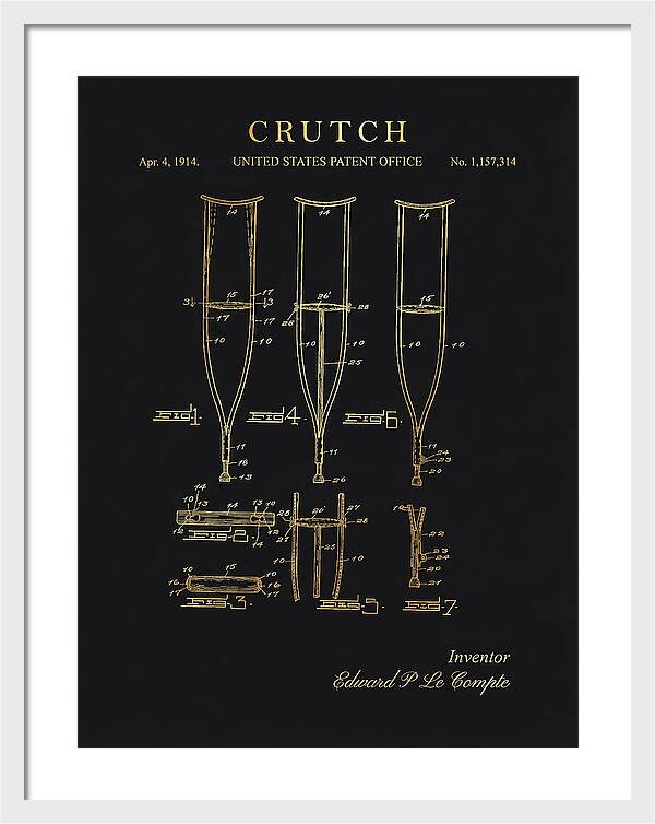 Crutch Gold Patent Us1157314a