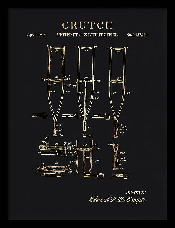 Crutch Gold Patent Us1157314a