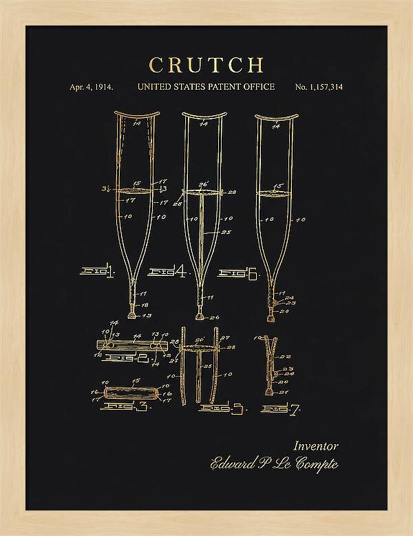 Crutch Gold Patent Us1157314a
