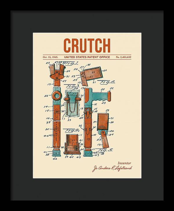 Crutch Retro Patent Us2453632a