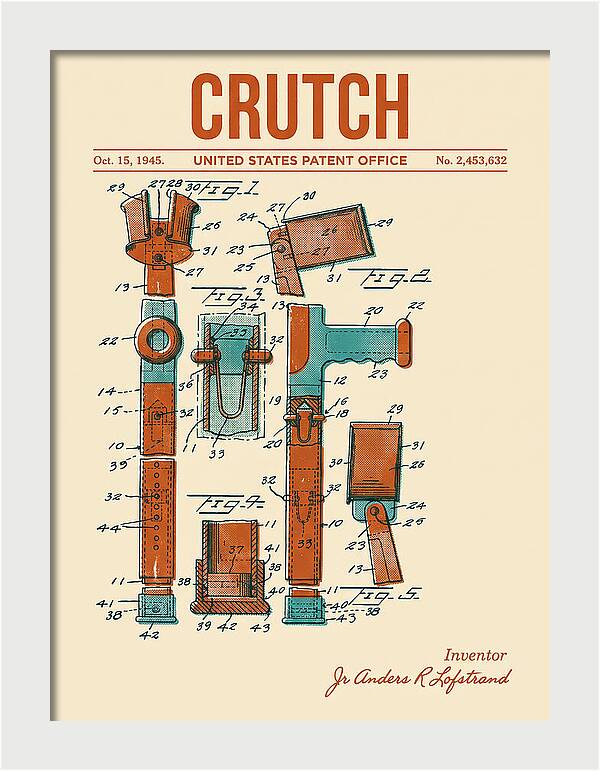 Crutch Retro Patent Us2453632a