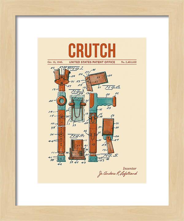 Crutch Retro Patent Us2453632a