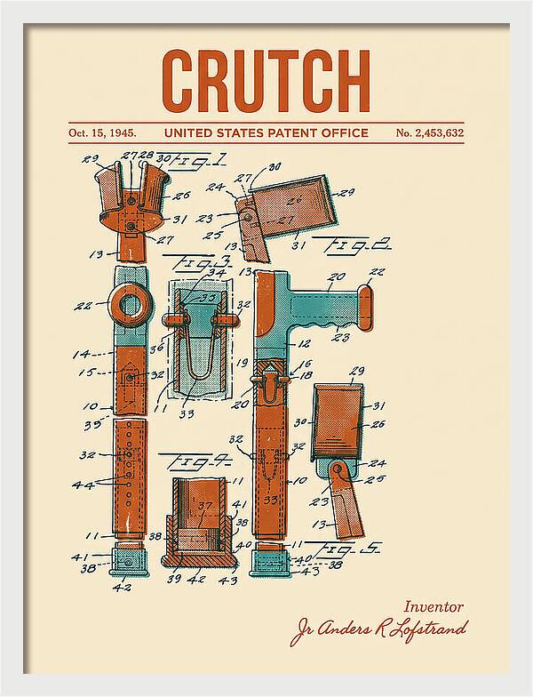 Crutch Retro Patent Us2453632a