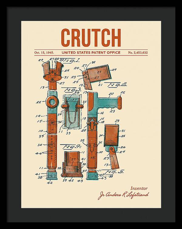 Crutch Retro Patent Us2453632a