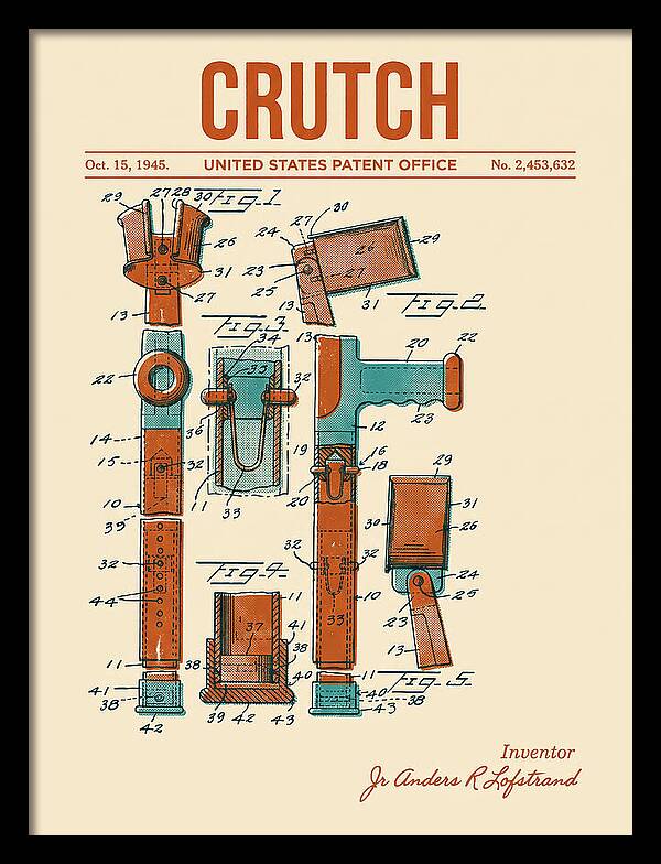 Crutch Retro Patent Us2453632a