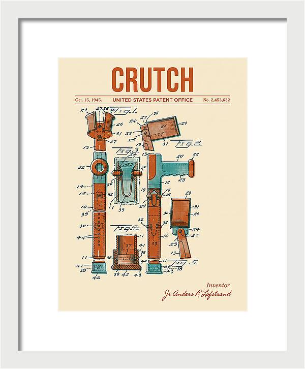 Crutch Retro Patent Us2453632a