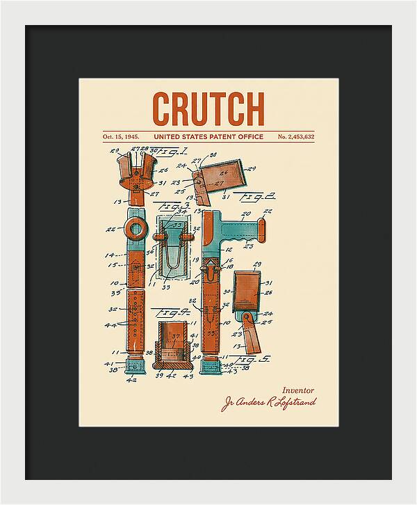 Crutch Retro Patent Us2453632a
