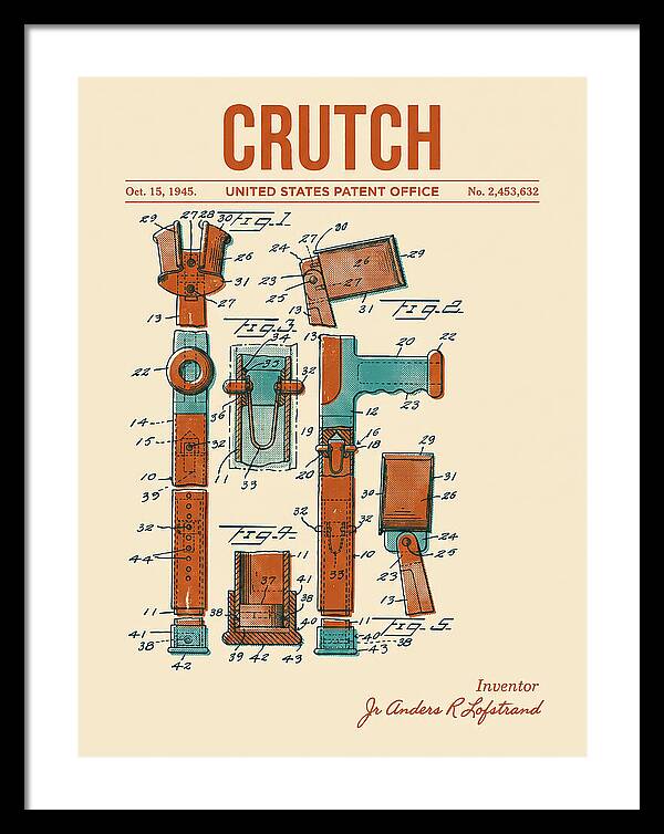 Crutch Retro Patent Us2453632a