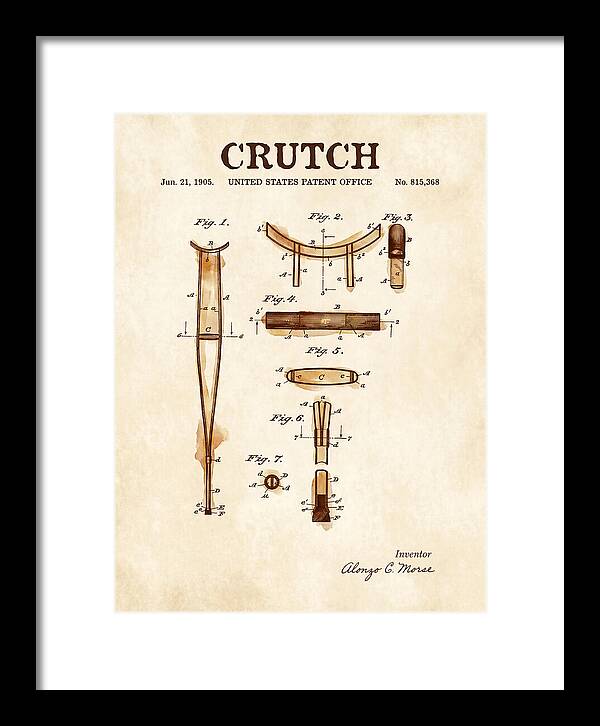 Crutch Watercolor Patent Us815368a
