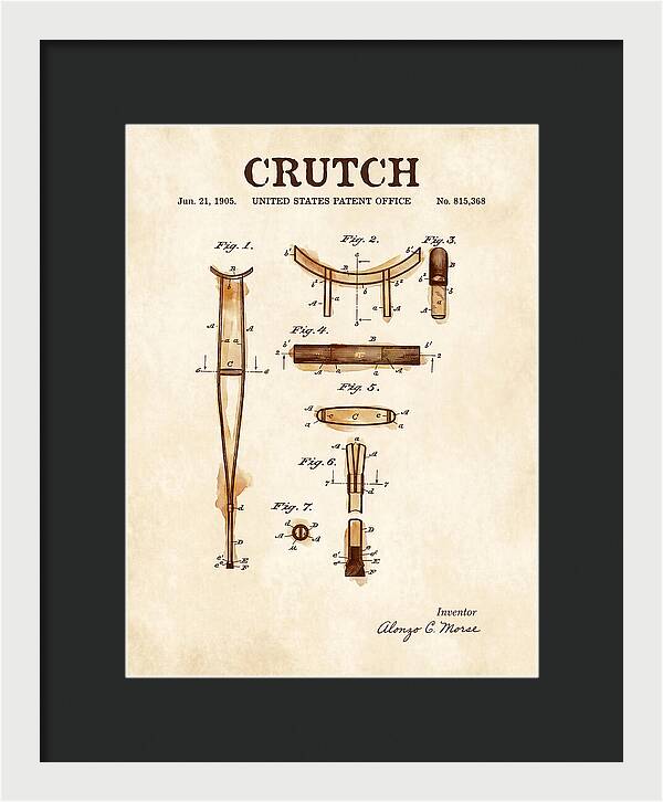 Crutch Watercolor Patent Us815368a
