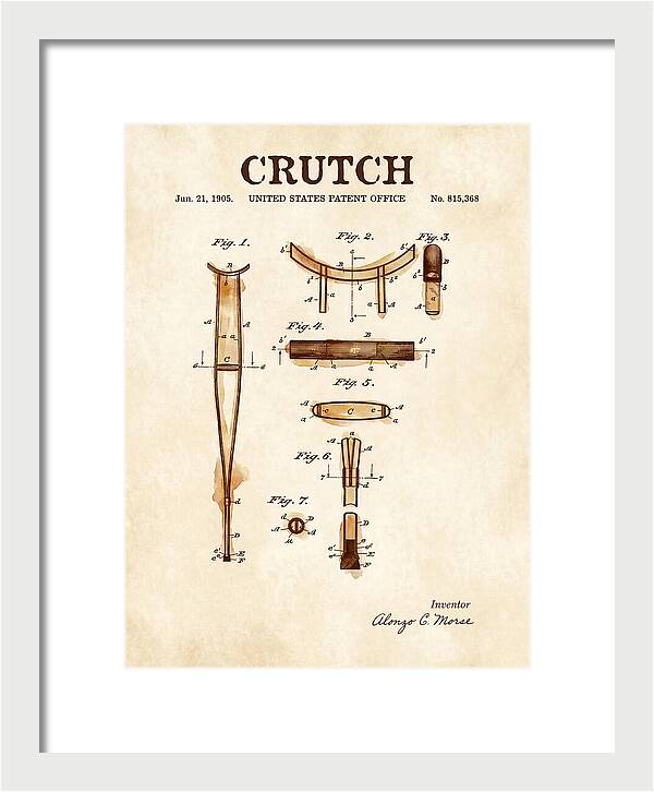 Crutch Watercolor Patent Us815368a
