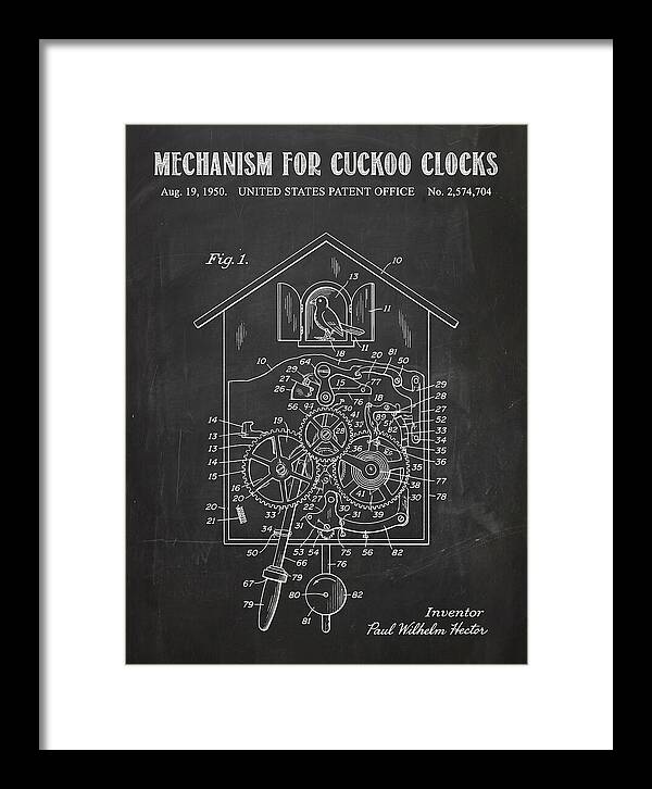 Cuckoo Clock Mechanism Chalkboard Patent Us2574704a