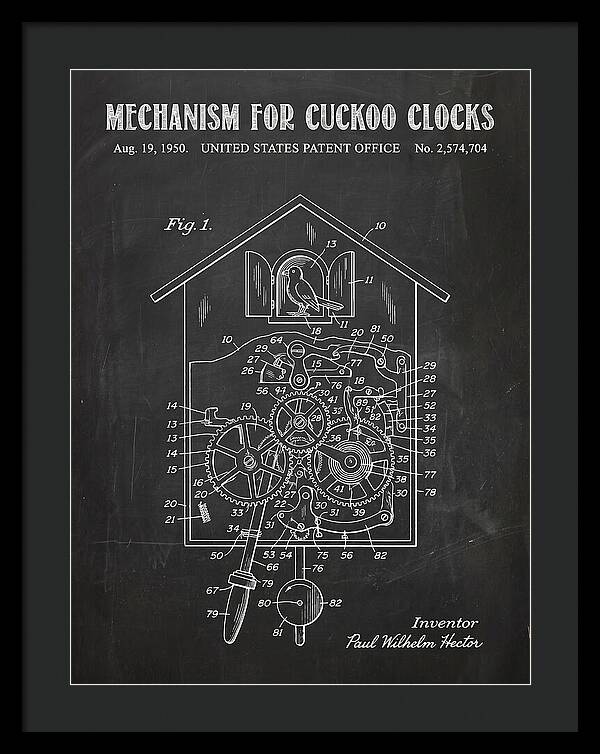 Cuckoo Clock Mechanism Chalkboard Patent Us2574704a