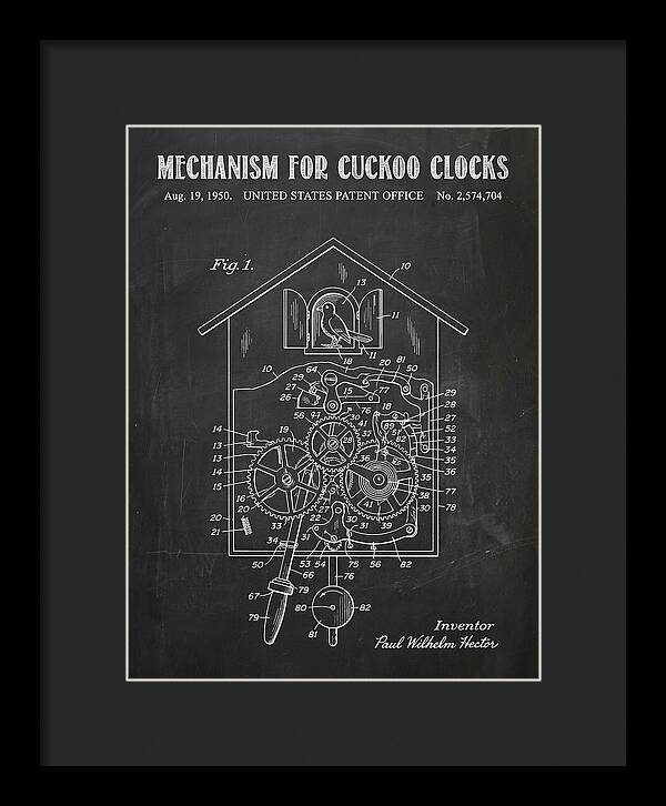 Cuckoo Clock Mechanism Chalkboard Patent Us2574704a